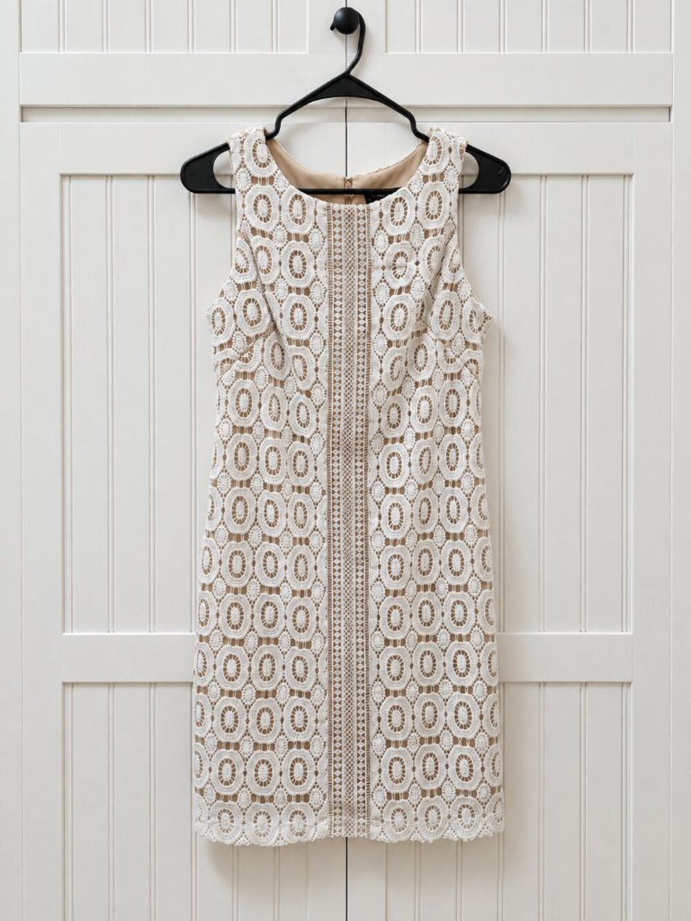 Jessica Howard Ivory Lace Sleeveless Dress Size 10